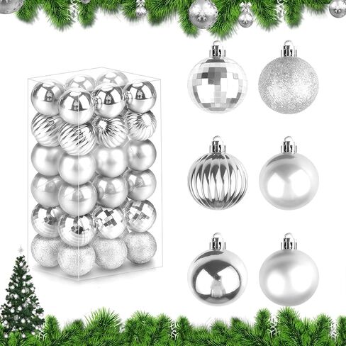 36 Pack 1.57'' Christmas Ball Ornaments, Shatterproof Christmas Balls, Gold Christmas Ornaments, Hanging Balls for Christmas Tree Decorations, Christmas Ornaments Set in Saudi Arabia