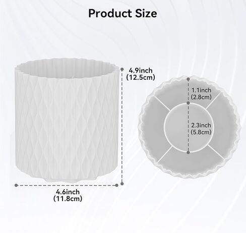 White Pen Holder for Desk 360 Degree Rotating Pencil Holder Large Capacity Makeup Brush Holdar Multifunctional Pen Organizer for Home Office School Organization Storage Box in Saudi Arabia