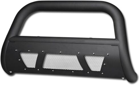 ل97-03 فورد F150 / F250 / 2004 فورد F150 التراث؛ لـ 97-02 Ford Expedition - أسود غير لامع مرصع بشبكة بول بار فرشاة دفع المصد الأمامي لشبكة الشواية مع لوحة انزلاقية in Kuwait