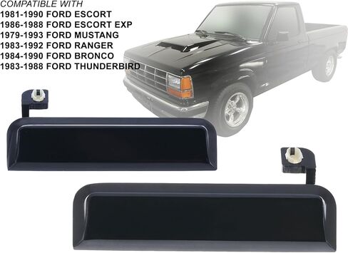 Auto Parts Avenue APA Replacement Front Outer Door Handle for 81-90 Escort 79-93 Mustang 83-92 Ranger 84-90 Bronco 83-88 Thunderbird Left Right Pair Set E7FZ-6122404-A E7FZ-6122405-A in Saudi Arabia