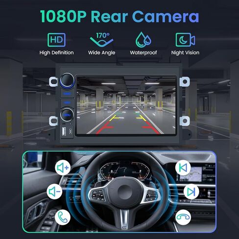 Android 12 Car Radio Stereo for Ford F150 2004-2008: Upgrade 5GWIFI 1280 * 800 7" Touchscreen Replacement for F250 F350 2006-2014 with Carplay/Android Auto Bluetooth 5.0 Backup Camera GPS in Kuwait