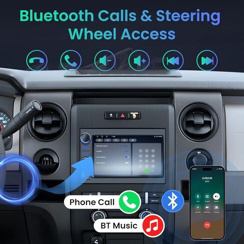 Android 12 Car Radio Stereo for Ford F150 2004-2008: Upgrade 5GWIFI 1280 * 800 7" Touchscreen Replacement for F250 F350 2006-2014 with Carplay/Android Auto Bluetooth 5.0 Backup Camera GPS in Kuwait