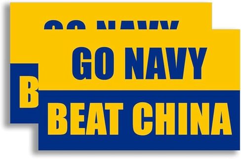 2-Pack: Go Navy Beat CHINA Sticker (naval anti chinese communist socialists vinyl decal for car truck or ship (3 x 5 inch) in Saudi Arabia