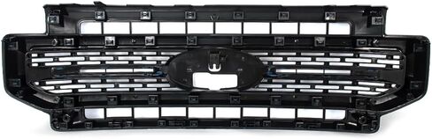 شبكة أمامية سوداء لامعة متوافقة مع 2020-2022 Ford F250 F350 Super Duty Lariat Style Truck الجزء العلوي من مجموعة شواء المصد العلوي لاستبدال LC3Z8200CA، LC3Z8200HA in Kuwait
