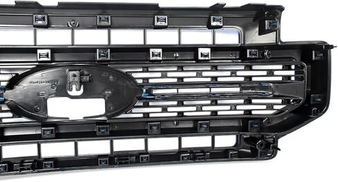 شبكة أمامية سوداء لامعة متوافقة مع 2020-2022 Ford F250 F350 Super Duty Lariat Style Truck الجزء العلوي من مجموعة شواء المصد العلوي لاستبدال LC3Z8200CA، LC3Z8200HA in Kuwait