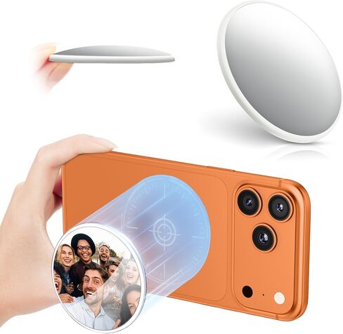 2.2" Magnetic Selfie Mirror for Back Camera，Slim Cell Phone Convex Mirror for Magsafe Compatible with iPhone 15 14 13 12 Pro Max Plus,Mag-Safe Case & All Phones for Selfies & Vlogging & Streaming in Kuwait