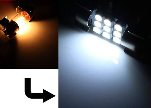 iJDMTOY Premium SMD LED Lights مجموعة داخلية متوافقة مع 2008-up Smart Fortwo، أبيض زينون in Saudi Arabia