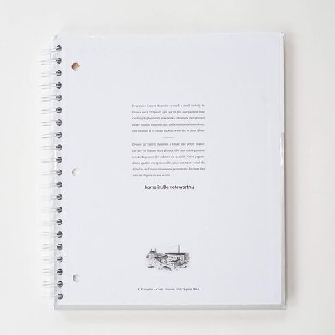 Hamelin 3 Subject 8.5x11 College Ruled Spiral Bound Notebook ICE White 3-PACK in Saudi Arabia