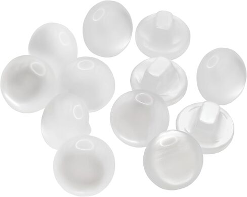 12 Pcs White Pearl Buttons for Sewing 0.4 inch Buttons for Dress with Shank 16L Mother of Rearl Round Plastic Sew on Heavy Duty Bulk Ideal for Shirt Skirt Pants Uniform Craft DIY Project Decor in Saudi Arabia