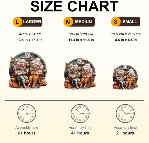 Jigfoxy Wooden Puzzle for Adults, Happy Grandmas Jigsaw Puzzles for Adult, Unique Animal Shape Wood Cut Puzzles, Christmas Thanksgiving Gifts for Friends Family (M-11.4 * 11.4in-200pcs) in Kuwait