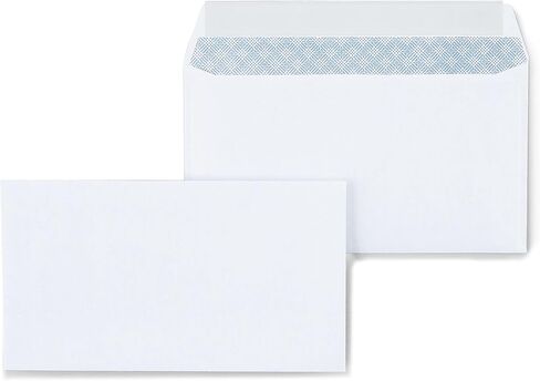 Staples Self Seal Security Tinted #6 3/4 Business Envelopes, 3 5/8-inch x 6 1/2-inch, White, 150/Carton (ST862999-CCVS) in Saudi Arabia