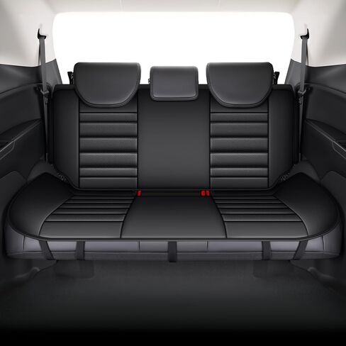 JOJ for GMC Yukon أغطية مقاعد مجموعة كاملة لـ 7 مقاعد، واقيات مقاعد السيارة من الجلد الأسود لـ Yukon XL/Yukon 2013-2026، تناسب مخصص مع توافق الوسادة الهوائية وأغطية مسند الذراع in Saudi Arabia