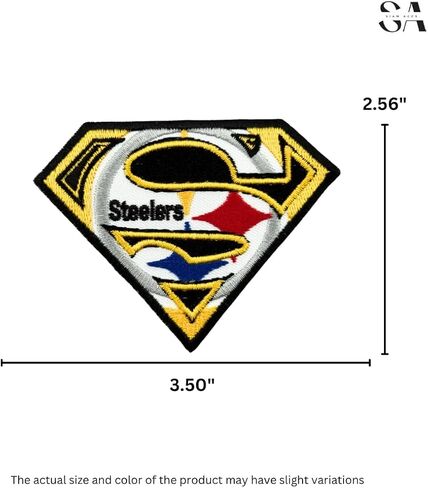 Siam Accs Rugby Fans Super Pittsburgh Logo Patch Embroidery American Football Iron On Sew On Embroidered Patch for Clothing Backpacks Jeans Motorcycle Sew On Custom Jackets Hats Tactical Bags in Saudi Arabia