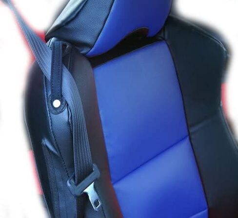 Iggee for Scion FRS Toyota 86 2013-2020 جلد صناعي مخصص تمامًا 2 أغطية مقاعد أمامية (أسود) in Kuwait
