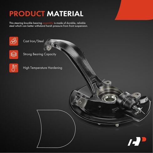 A-Premium Front Left Steering Knuckle & Wheel Bearing Hub Assembly Compatible with Honda Accord 2003-2007, L4 2.4L Engine Only, Manual Transmission Only, Driver Side in Saudi Arabia