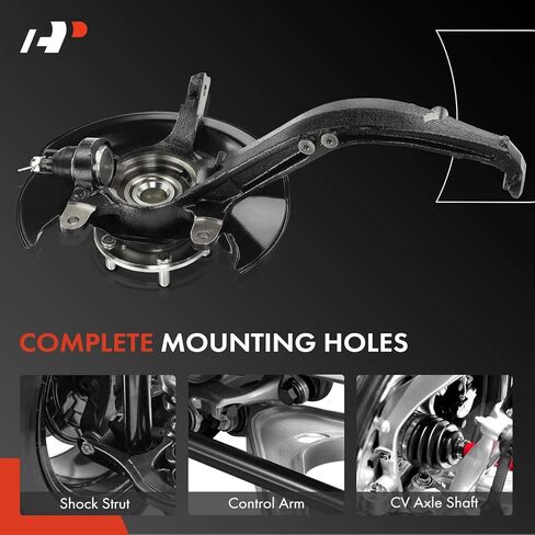 A-Premium Front Left Steering Knuckle & Wheel Bearing Hub Assembly Compatible with Honda Accord 2003-2007, L4 2.4L Engine Only, Manual Transmission Only, Driver Side in Saudi Arabia
