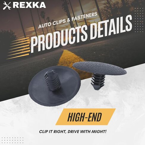 Rexka 25 قطعة 7 مم ثقب الحاجز بطانة سبلاش درع غطاء محرك السيارة العزل التجنيب كليب W708633-S300 لفورد F150 برونكو إسكيب فوسيو فييستا فليكس MKC MKT W708633S300 in Kuwait