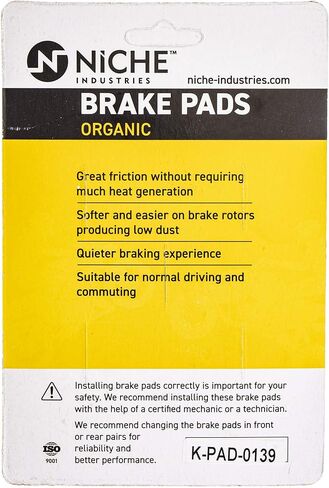 NICHE Brake Pad Kit for Honda Pioneer 1000 1000-5 06451-HL4-A01 06452-HL4-A01 Front Rear Organic in Saudi Arabia