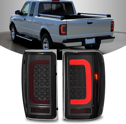 أضواء خلفية LED متسلسلة كاملة لـ 2008-2016 Ford F250/ F350 / F450 Super Duty، أضواء خلفية مع رسوم متحركة لبدء التشغيل، إشارات الانعطاف الديناميكية، ضوء الفرامل، الضوء العكسي - مدخن in Kuwait
