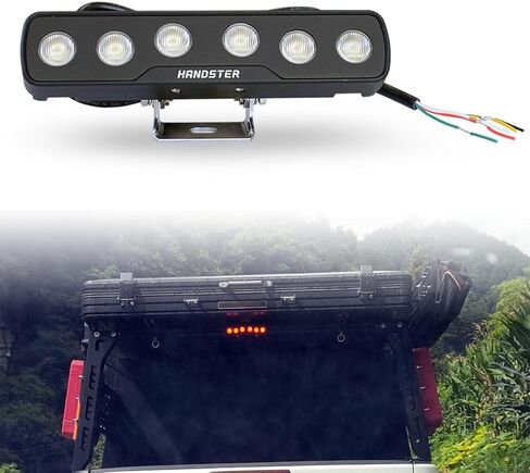 مصباح LED للطرق الوعرة لمطاردة مصباح LED أبيض بارد مع ضوء DRL أحمر عكسي/فرامل/درب/مصباح تحذير فلاش ستروب IP68 مقاوم للماء UTV مصباح قيادة مساعد خلفي in Kuwait