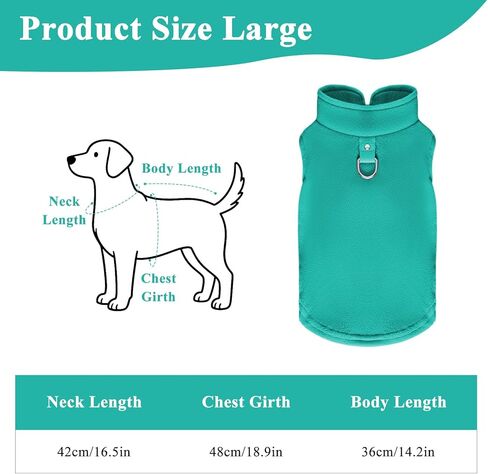 2 Pcs Dog Fleece Vest Sweater Winter Warm Dog Sleeveless Jacket Soft Pullover Fleece Cold Weather Coat Hoodie with D-Ring Leash for Small Medium Dogs Unisex in Saudi Arabia