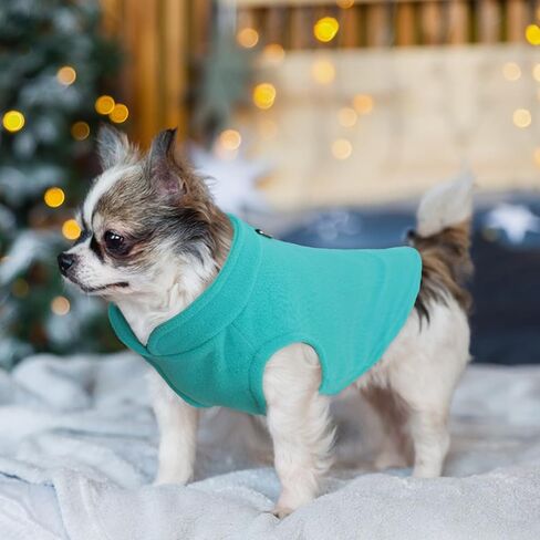 2 Pcs Dog Fleece Vest Sweater Winter Warm Dog Sleeveless Jacket Soft Pullover Fleece Cold Weather Coat Hoodie with D-Ring Leash for Small Medium Dogs Unisex in Saudi Arabia