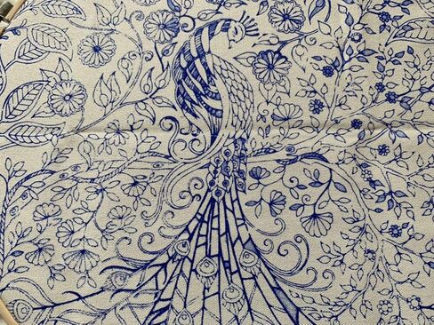 Hand Embroidery Kits for with Pattern, Full Range of Embroidery Starter Kit with Pattern for Lovedfull [Secret Garden - Peacock] in Saudi Arabia