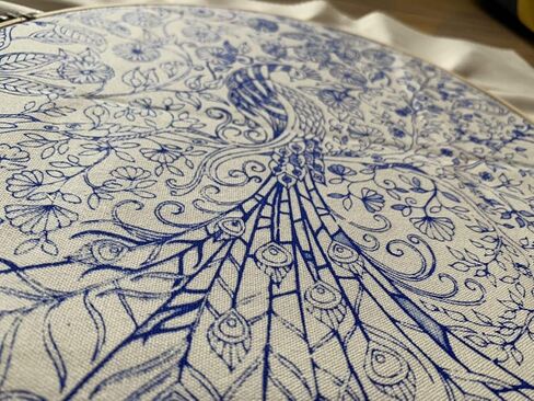 Hand Embroidery Kits for with Pattern, Full Range of Embroidery Starter Kit with Pattern for Lovedfull [Secret Garden - Peacock] in Saudi Arabia