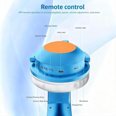 Cat Ear Bluetooth Headphones,Over Wired Ear Headphones with Built-in Mic,Foldable LED Wireless Headset,Cute Headphones for Kids, On-Ear Wireless Headphone Compatible with Phone/PC/Tablet/TV(Black) in Kuwait