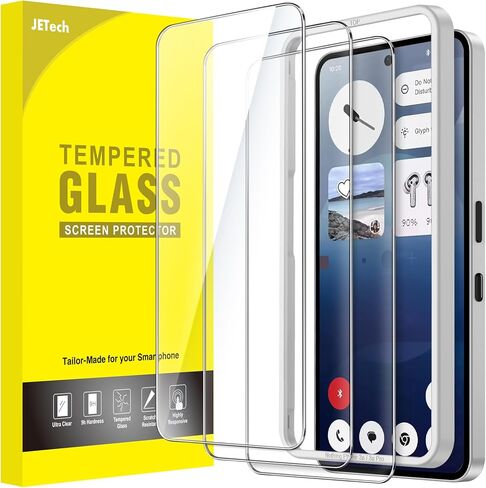 JETech Screen Protector for Nothing Phone 2 6.7-Inch, 9H Tempered Glass Film, Anti-Scratch, HD Clear, 3-Pack in Saudi Arabia