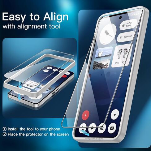 JETech Screen Protector for Nothing Phone 2 6.7-Inch, 9H Tempered Glass Film, Anti-Scratch, HD Clear, 3-Pack in Saudi Arabia