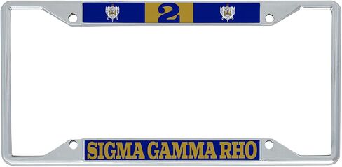 Desert Cactus Sigma Gamma Rho Car Accessories SGRhos Sigmas Metal License Plate Frame and Tag Holder for Front or Rear of Vehicle (#2 License Plate Frame) in Saudi Arabia