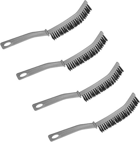 4-Pack Hard Bristle Crevice Cleaning Brush Set, Black, Multipurpose Gap Brush Tool for Home, Bathroom, Kitchen, Window Track, Vehicle, 4 Count in Saudi Arabia