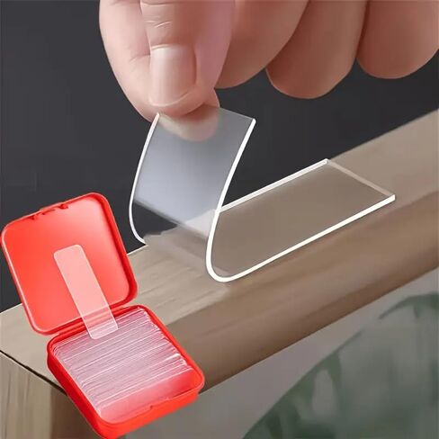 120pc Multi-Purpose Double-Sided Tape Set - Transparent Removable Waterproof Hanging Strips, Suitable for Walls Hanging, 120pc in Saudi Arabia