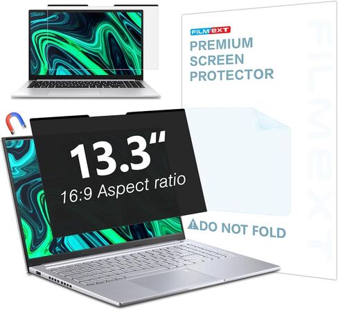 FILMEXT Magnetic Laptop privacy screen 14 inch for 16:9 Widedisplay, Removable Laptop Privacy Screen Shield Anti Glare Blue Light Filter for HP/Dell/Acer/Lenovo/Asus in Saudi Arabia