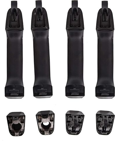HECASA Outside Exterior Door Handles Compatible with 2014-2019 Chevy Silverado GMC Sierra 1500 2500HD 3500HD Replacement for 22923605 23236150 22929464 22923599 84713668 (Gloss Black) in Saudi Arabia