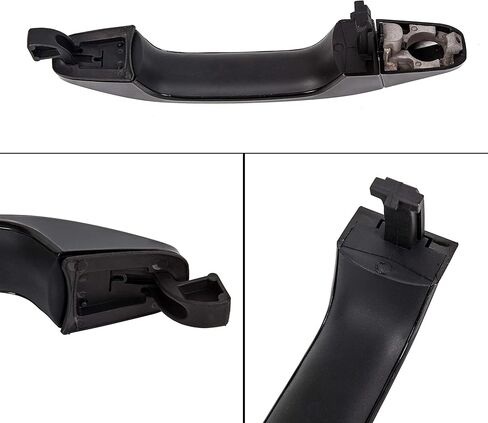 HECASA Outside Exterior Door Handles Compatible with 2014-2019 Chevy Silverado GMC Sierra 1500 2500HD 3500HD Replacement for 22923605 23236150 22929464 22923599 84713668 (Gloss Black) in Saudi Arabia