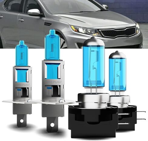 Compatible with Kia Sorento 2014-2018 Halogen Headlight Bulbs,H7 High Beam + H7 Low Beam Combo,Bright Halogen Replacement Headlight Bulbs,Plug N Play,Pack of 4 in Saudi Arabia