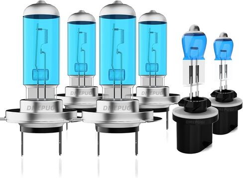 Compatible with Kia Sorento 2014-2018 Halogen Headlight Bulbs,H7 High Beam + H7 Low Beam Combo,Bright Halogen Replacement Headlight Bulbs,Plug N Play,Pack of 4 in Saudi Arabia