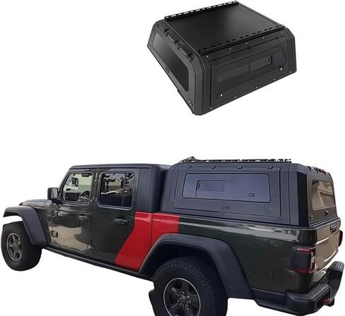 Pickup Canopy Camper Hardtop Truck Topper Ute Bed Cap Aluminium Compatible for Jeep Gladiator Rubicon 4x4 Multifunctional Truck Canopy in Saudi Arabia
