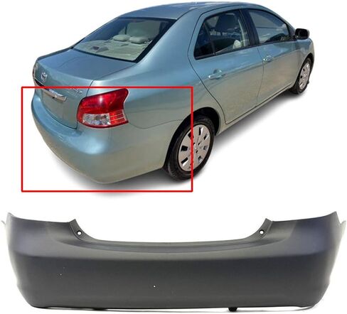 FitParts متوافق مع Toyota Yaris 2007-2012 غطاء المصد الخلفي سيدان. جديد ومعد وجاهز للطلاء. TO1100249 5215952929 in Saudi Arabia