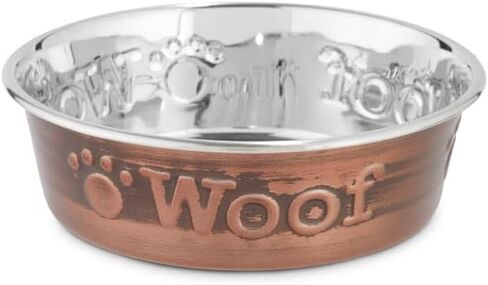 EveryYay Dining in Copper Woof Stainless Steel Dog Bowl 1 Cup in Saudi Arabia