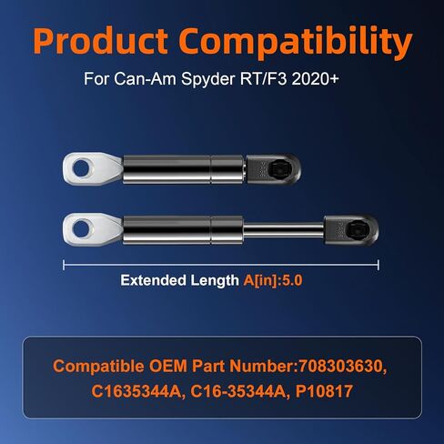 الكمية (1) 708303630 C16-35344A 2020-2023 Can-Am Spyder RT/F3 غطاء صندوق السيارة دعامة صدمات دعم الرفع in Saudi Arabia