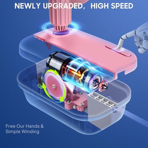 Electric Yarn Winder, 2025 Upgrade High-Speed Automatic Yarn Ball Winder with 3 Adjustable Gears, 4-10oz Large Capacity Yarn Spinner for Knitting & Crocheting, Pink Gift for Craft Lovers in Saudi Arabia