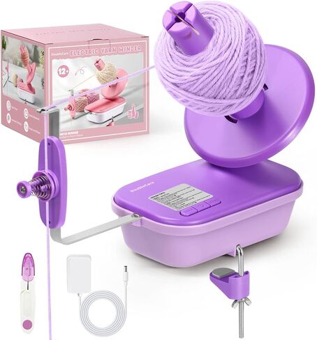 Electric Yarn Winder, 2025 Upgrade High-Speed Automatic Yarn Ball Winder with 3 Adjustable Gears, 4-10oz Large Capacity Yarn Spinner for Knitting & Crocheting, Pink Gift for Craft Lovers in Saudi Arabia