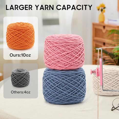 Electric Yarn Winder, 2025 Upgrade High-Speed Automatic Yarn Ball Winder with 3 Adjustable Gears, 4-10oz Large Capacity Yarn Spinner for Knitting & Crocheting, Pink Gift for Craft Lovers in Saudi Arabia
