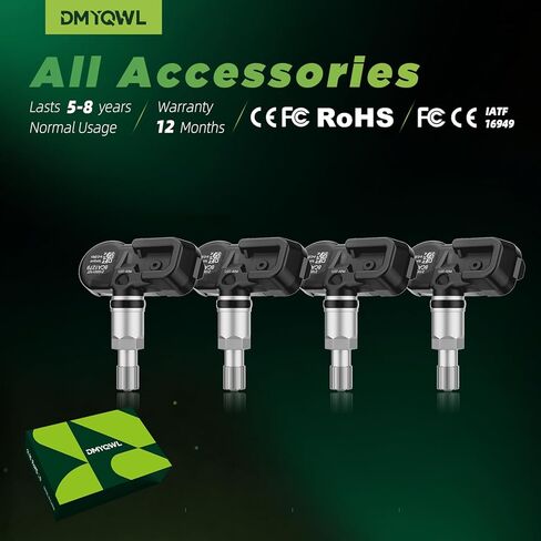 TPMS مبرمج مسبقًا، متوافق مع Toyota&Lexus - Tacoma(05-24)، 4Runner(03-24)، ES350(07-17)، RX350(07-21)- مستشعر مراقبة ضغط الإطارات 315 ميجاهرتز (4 قطع) in Kuwait