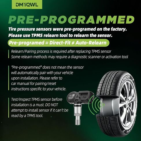 TPMS مبرمج مسبقًا، متوافق مع Toyota&Lexus - Tacoma(05-24)، 4Runner(03-24)، ES350(07-17)، RX350(07-21)- مستشعر مراقبة ضغط الإطارات 315 ميجاهرتز (4 قطع) in Kuwait