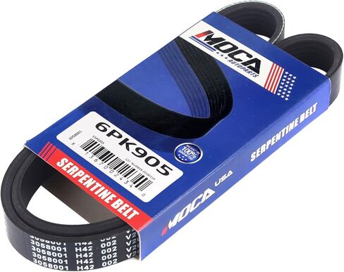 MOCA 6PK905 EPDM Serpentine Belt fits 2007-2008 for Mini Cooper S Clubman 1.6L Gas SOHC DOHC in Saudi Arabia