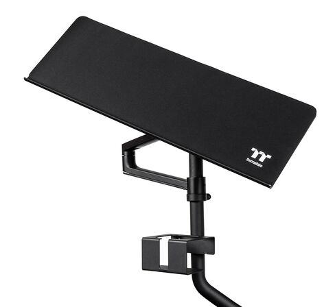 Thermaltake Keyboard & Mouse Tray; 3 Axis Horizontal Rotation; Adjustable Tilt and Height, Tilt, and Angle; Cup Holder; Mouse Pad Included; GR500 & GF500 Compatible; Black; GSC-ACC-KBASBB-01 in Saudi Arabia